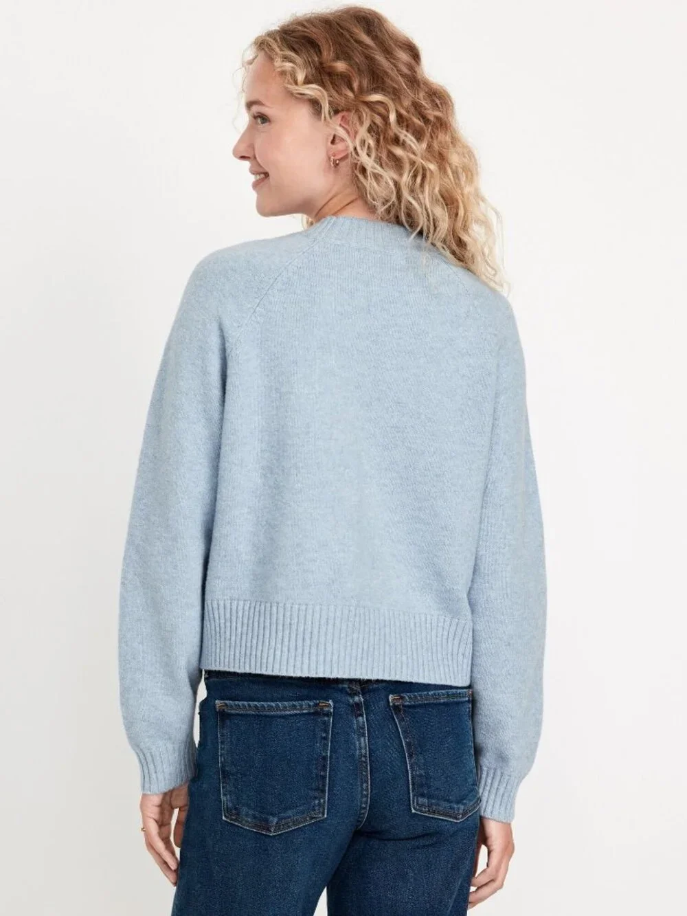 Old Navy SoSoft Loose Crew-Neck Graphic Sweater Bluepeace XS #A3249